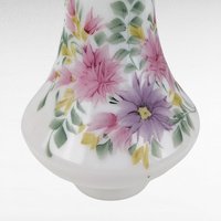 Vintage Floral Glass Lamp Shade, Hand Painted Lamp Cover, Replacement Shade,  Floral Decor,  Home Decor,  Vintage Lighting,  Glass Shade