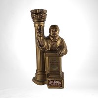 Vintage Old Mr. Boston Whiskey Decanter & 1969 Ezra Brooks Churchill Iron Curtain Speech Decanter, Empty, Collectible Barware, History Buff