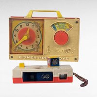 Vintage Fisher Price Camera & Hickory Dickory Dock Clock Radio Toy, 1970s Toys, Retro Toys, Nostalgic Toys, Educational Toys, Gift for Kids
