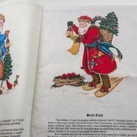 Vintage Father Christmas Legend of Santa Cloth Book, Handmade Holiday Decor, Christmas Story Book, Gift for Children