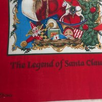 Vintage Father Christmas Legend of Santa Cloth Book, Handmade Holiday Decor, Christmas Story Book, Gift for Children
