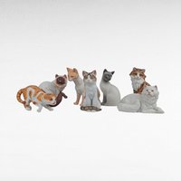 Vintage Porcelain Cat Figurines, Princeton Gallery & Avon, Collectible Ceramic Cats, Gift for Cat Lovers