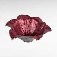 Vintage Julia Knight Flower Bowl, Mother of Pearl Enamel, Sand Cast Aluminum, Signed, Decorative Bowl, Collectible Art Bowl