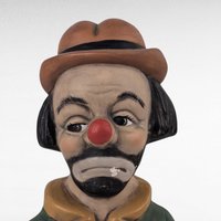 Vintage Ceramic Clown Bust Figurine, Collectible Clown Head, Circus Decor, Gift for Clown Lover, Kitsch Decor, Vintage Figurine