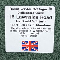 1994 David Winter Cottages 15 Lawnside Road Corner Figure, Hand Painted, English Cottage Decor, Gift for Miniature Collectors, 4 Inches