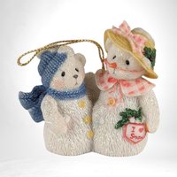 Vintage Cherished Teddies Figurines, Christmas Ornaments, Collectible Bears, 1990s-2000s, Gift for Collector, Nostalgic Decor