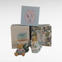 Vintage Cherished Teddies Figurines, Christmas Bears, Collectible Figurines, 1990s-2000s, Gift for Collector, Holiday Decor