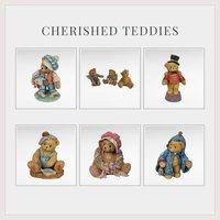 Vintage Cherished Teddies Figurine Lot, Angel Bears, Collectible Teddy Bears, Gift for Collector
