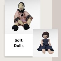Vintage Handmade Cloth Doll Pair, Pink & Black Doll, Companion Doll, Collectible Dolls, Gift for Child, Nostalgic Decor