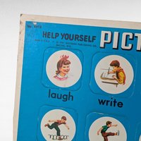 Vintage Whitman Help Yourself Picture Word Puzzles, 1961 No. 1 & 3, Educational Toys, Preschool Learning, Kids Room Decor