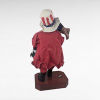 Vintage Kurt Adler Patriotic Santa Music Box, Americana Christmas Decor, Collectible Holiday Figurine, Gift for Collector
