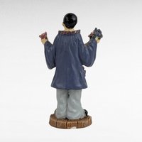 Vintage Metal Pierrot Clown Figurine, Small Heavy Figurine, Circus Decor, Gift for Clown Collector