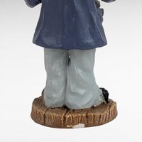 Vintage Metal Pierrot Clown Figurine, Small Heavy Figurine, Circus Decor, Gift for Clown Collector