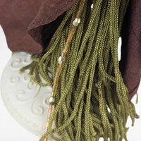 Vintage Victorian Style Porcelain Tassel Doll, Burgundy Dress, Hat & Bag, Dresser Decor, 11", Gift for Collector, Victorian Decor