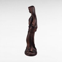 Vintage Madonna Figure, Wood Look Resin Sculpture, 13", Made in Japan, Religious Decor, Gift for Devotee