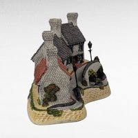 1987 David Winter Miners Row, The Midland Collections, English Village Sculpture, Vintage Collectible, Gift for Collector