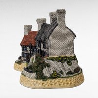 1987 David Winter Miners Row, The Midland Collections, English Village Sculpture, Vintage Collectible, Gift for Collector