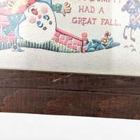 Vintage Humpty Dumpty Framed Print, Nursery Rhyme Wall Art, Kids Room Decor, Gift for Child, Vintage Nursery Decor