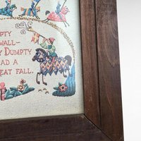 Vintage Humpty Dumpty Framed Print, Nursery Rhyme Wall Art, Kids Room Decor, Gift for Child, Vintage Nursery Decor