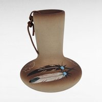 Vintage Betty Selby Feather Pottery Vase and Wedding Vase Set, Signed Ceramic Vase, Southwestern Decor, Gift for Her, Home Decor