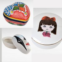 Vintage Trinket Box Lot, Ceramic Trinket Boxes, Mardi Gras Trinket Box, Mexican Talavera Box, Made in Japan Trinket Box, Collectible Boxes
