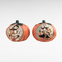 Vintage Ceramic Halloween Decor Lot - Ghost Figurines, Jack O' Lantern Nightlight, Tealight Holders - Spooky Home Decor, Halloween Gift
