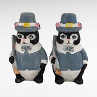 Vintage Assorted Figurines, Handmade Clay Figures, Animal Figurines, Brinn's Skunks, Sonshine Promises Owl, Turtle Figurine