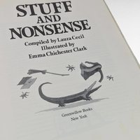 1989 Stuff and Nonsense, Laura Cecil, Children's Book, Illustrated, Vintage Hardcover, Gift for Kids, Bedtime Stories, Nursery Decor