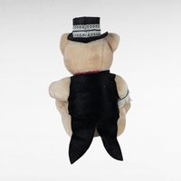 Vintage Plush Posable Bride & Groom Teddy Bears, Wedding Bears, Collectible Plush Toys, Vintage Wedding Decor, Gift for Couple