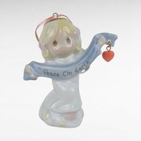 Vintage Mostly Religious Christmas Ornament Lot - Precious Moments, Stained Glass Angel, Praying Kids, German Shoe - Unique Holiday Decor