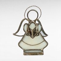 Vintage Mostly Religious Christmas Ornament Lot - Precious Moments, Stained Glass Angel, Praying Kids, German Shoe - Unique Holiday Decor