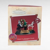 Vintage Wizard of Oz Ornament Lot - Hallmark Horse of a Different Color, Kurt Adler Scarecrow - Collectible Holiday Decor