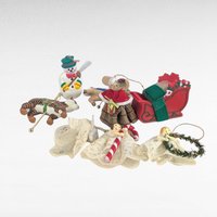 Vintage Avon Christmas Ornament Collection - 8 Piece Set, Snowman, Santa, Angels, Carousel, Sleigh - Holiday Deco