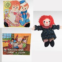 Vintage Raggedy Ann Lot, Playskool Doll, 1970s Books, Collectible Toys, Gift for Child, Nostalgic Decor