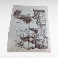 Vintage Rose Mary Goodson Mount Rushmore Print Set, Jefferson, Roosevelt, Lincoln, Washington, Historical Art, Americana Decor