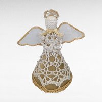 Vintage Angel Christmas Ornament Lot, Lace Angel Toppers, Enesco 2000 Angel, Shell Ornament, Holiday Decor, Angel Collector Gift