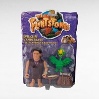Mattel Flintstones Toy Set, Fillin' Station Barney & Evil Cliff Vandercave, New in Package, Vintage Collectibles