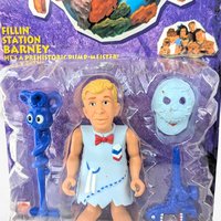 Mattel Flintstones Toy Set, Fillin' Station Barney & Evil Cliff Vandercave, New in Package, Vintage Collectibles