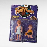 Mattel Flintstones Toy Set, Wilma & Pebbles, Hard Hat Fred, New in Package, Vintage Collectibles