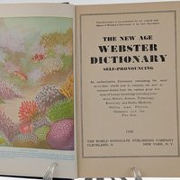 1936 New Age Webster Dictionary, Vintage Dictionary, Antique Book, Reference Book, Gift for Book Lovers, History Buffs, Word Enthusiasts