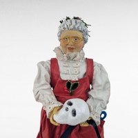 Vintage 1988 Possible Dreams Mrs. Claus Figurine, Altered Halloween Christmas Decor, Spooky Holiday Decor, Unique Gift for Halloween
