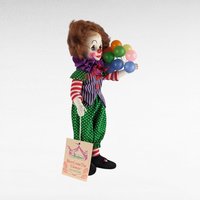 Vintage Effanbee Here Comes The Clowns Clarence Figure, 11 Inch Clown Doll, Collectible Clown Figurine, Gift for Clown Collector