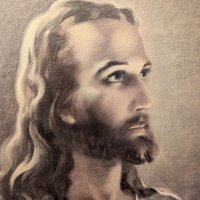 1940 Warner Sallman Head of Christ Lithograph, Framed Religious Art, Vintage Christian Decor, Gift for Church, Inspirational Wall Art