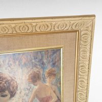 Vintage Ballerina Prints, Pair of Framed Wall Art, Ballet Decor, Dance Studio Art, Gift for Dancer, Vintage Ballet Art