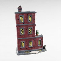 2005 Santa's Workshop Wheatley Inn Lighted Village House, Christmas Village Display, Holiday Decor, Gift for Collector, Vintage Christmas