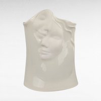 2005 Blue Sky Signed Porcelain Face Vase by Lund, Vintage Organic Modern Decor, Unique Gift for Art Lovers, Collectors