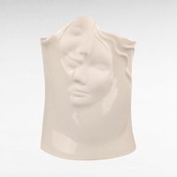 2005 Blue Sky Signed Porcelain Face Vase by Lund, 