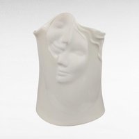 2005 Blue Sky Signed Porcelain Face Vase by Lund, Vintage Organic Modern Decor, Unique Gift for Art Lovers, Collectors
