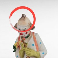 Vintage Resin Clown Figurines, 8" Musical Clown Decor, Whimsical Clown Pair, Gift for Clown Collector, Circus Decor