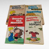 Vintage Dennis the Menace Softcover Book Set, Hank Ketcham, 1968-1981, Gift for Comic Book Lovers, Nostalgia, Collectible